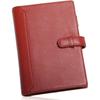 [BLUE SINCERE] System Notebook Bible Size Genuine Leather 6-Ring Binder with Pen Holder & Card Pockets / Systemy1 STC1 (Vermilion Red)