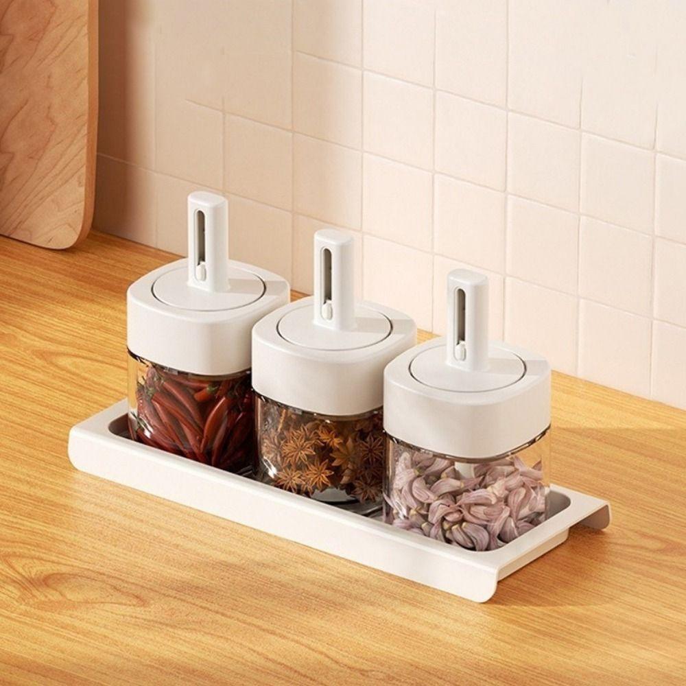 Sealed Salt Storage Box Leak-proof Spice Jar Practical Salt Container Kitchen