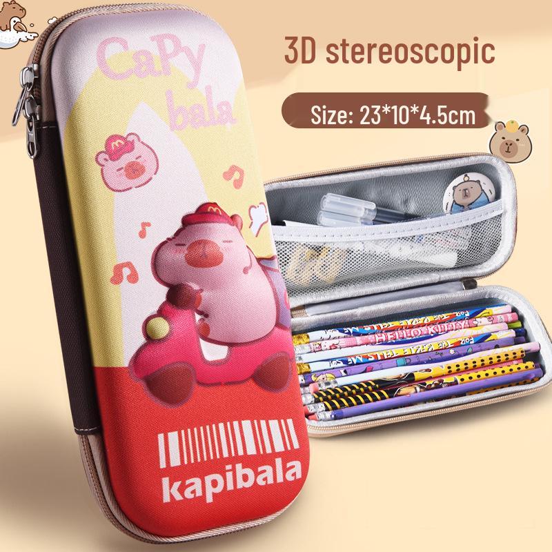 Capybara Pencil Case for Kids, Large Capacity, Cute and Popular Design