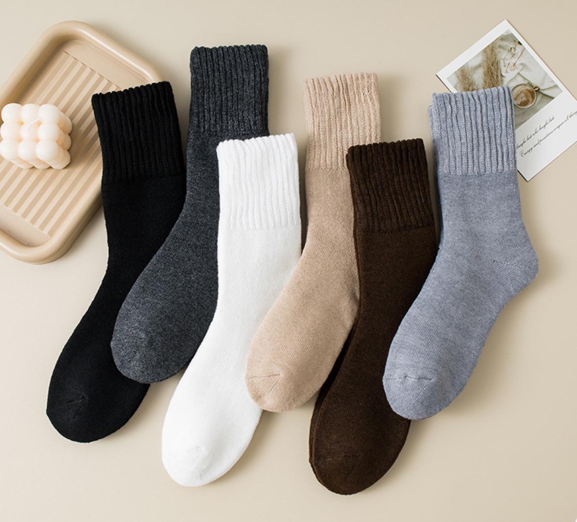 

Men s Extra Thick Fleece-Lined Cashmere Knee-High Socks for Autumn and Winter Warmth One Size чёрный