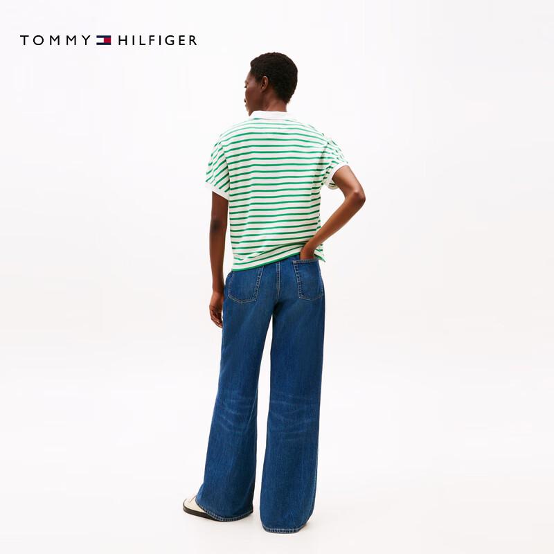 Tommy Hilfiger Women's 2025 S/S Premium Lyocell V-Neck Polo Tee