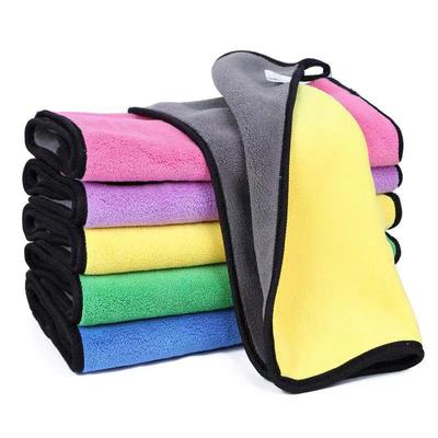 Thick, Absorbent, Non-linting Coral Fleece Car Wash Towel, Perfect for Cleaning and Detailing; Logo Customization Available.