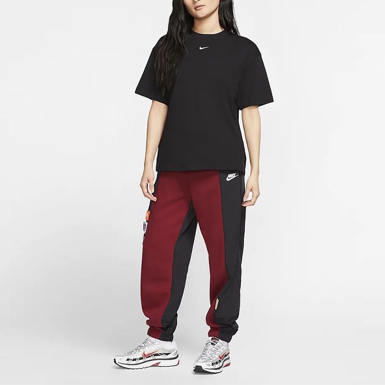 Nike Sportswear Essentials Embroidered Logo Short-Sleeve T-Shirt Women Tops Black CT2588-010