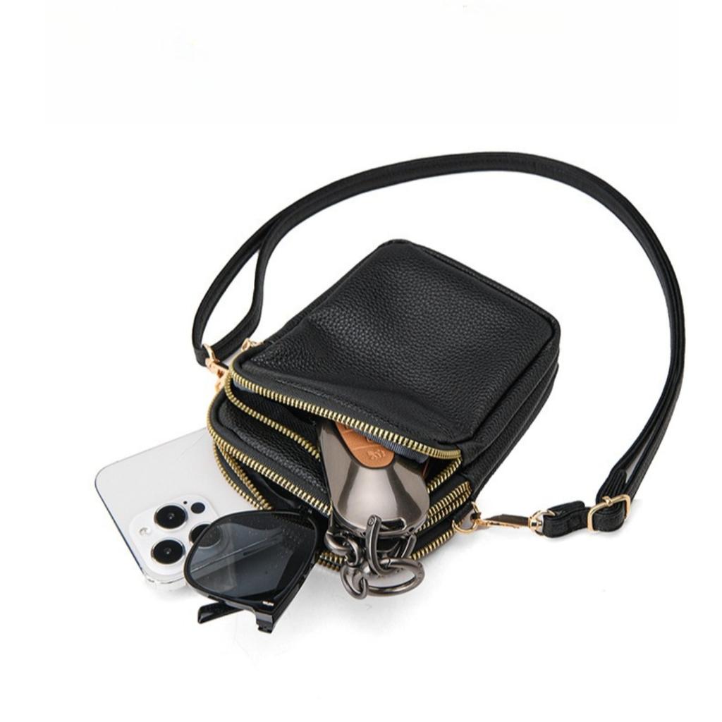 Soft Leather, Mobile Wallet, Women's Phone Bag, Shoulder Bag, Crossbody Bag