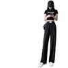 Women's High-Waisted Slimming Pants - Summer 2025 Ice Silk, Loose Fit for Petite Figures