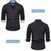 [Rakityo] shirt men's long sleeve spring fashionable tops casual shirt jacket simple open collar business Relaxing large size
