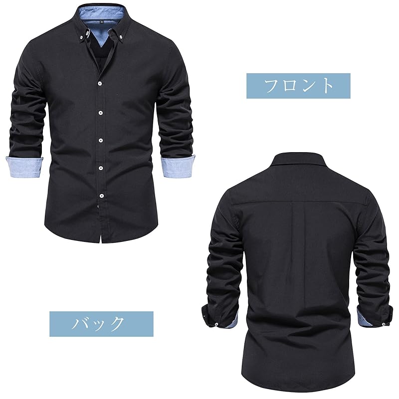 [Rakityo] shirt men's long sleeve spring fashionable tops casual shirt jacket simple open collar business Relaxing large size