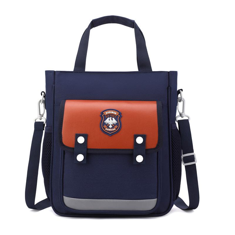 New lightweight tutoring bag boys and girls color matching large-capacity children's multi-functional double shoulder tutoring bag primary school bag