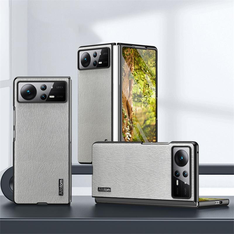 Luxury Tree Grain Leather Colorful Texture Silicone Case for Xiaomi Mix Fold 3 2 Soft Shockproof Full Protection Business Cover