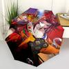 1pc Japanese Geisha Design Outdoor Umbrella - Automatic Opening/Closing, Portable 3-Fold Design, 8-Bone Iron Frame - Perfect Gift for Fans, Trave