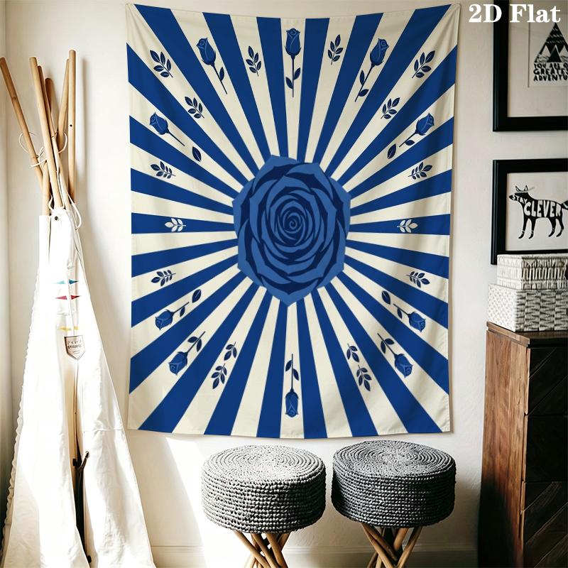 Rose Wall Tapestry Aesthetic Wall Hanging Printed Fabric Blanket Decorative Tapestries for Bedroom Living Room Home Decor