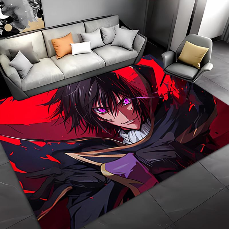 Anime Code Geass -Themed Entrance Mat,Non-Slip Mat Area Rug,Room Decor,Outdoor Decor,Kitchen Rug,Doormat - Machine Washable,Easy to Clean