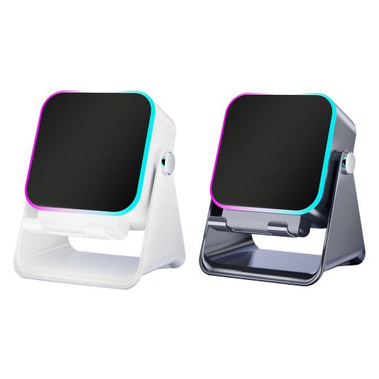 Yousheng 5-in-1 Auto-Sensing Bluetooth-compatible Speaker with Adjustable Phone Holder High-fidelity Stereo Speaker for IPhone Ambient Light Speaker