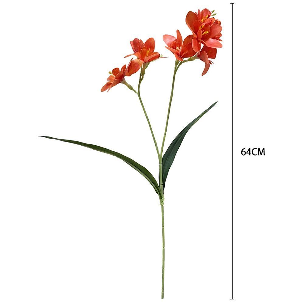 Realistic Artificial Freesia Flowers 2 Fork Simulation Whelan Flower  Wedding Party Decor