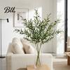 Zimmerpflanzen-Dekoration für Wohnzimmer, Kunst-Olivenzweige in Vase, Künstliche Baumzweige, DIY Üppiges Grünes Kunstgrün, Pflanzen im Landhausstil, Realistische Stiele,