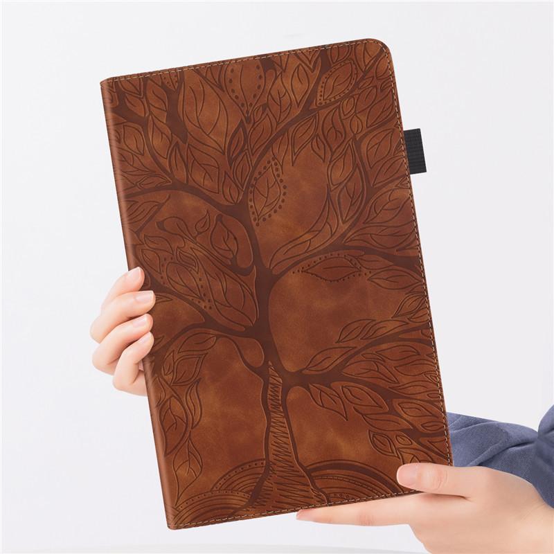 Compatible with iPad Air 13 Case, Tree of Life Embossed Tablet Cover for Mini 3/4/5/6/7, Fits A8/T500/Fire HD8