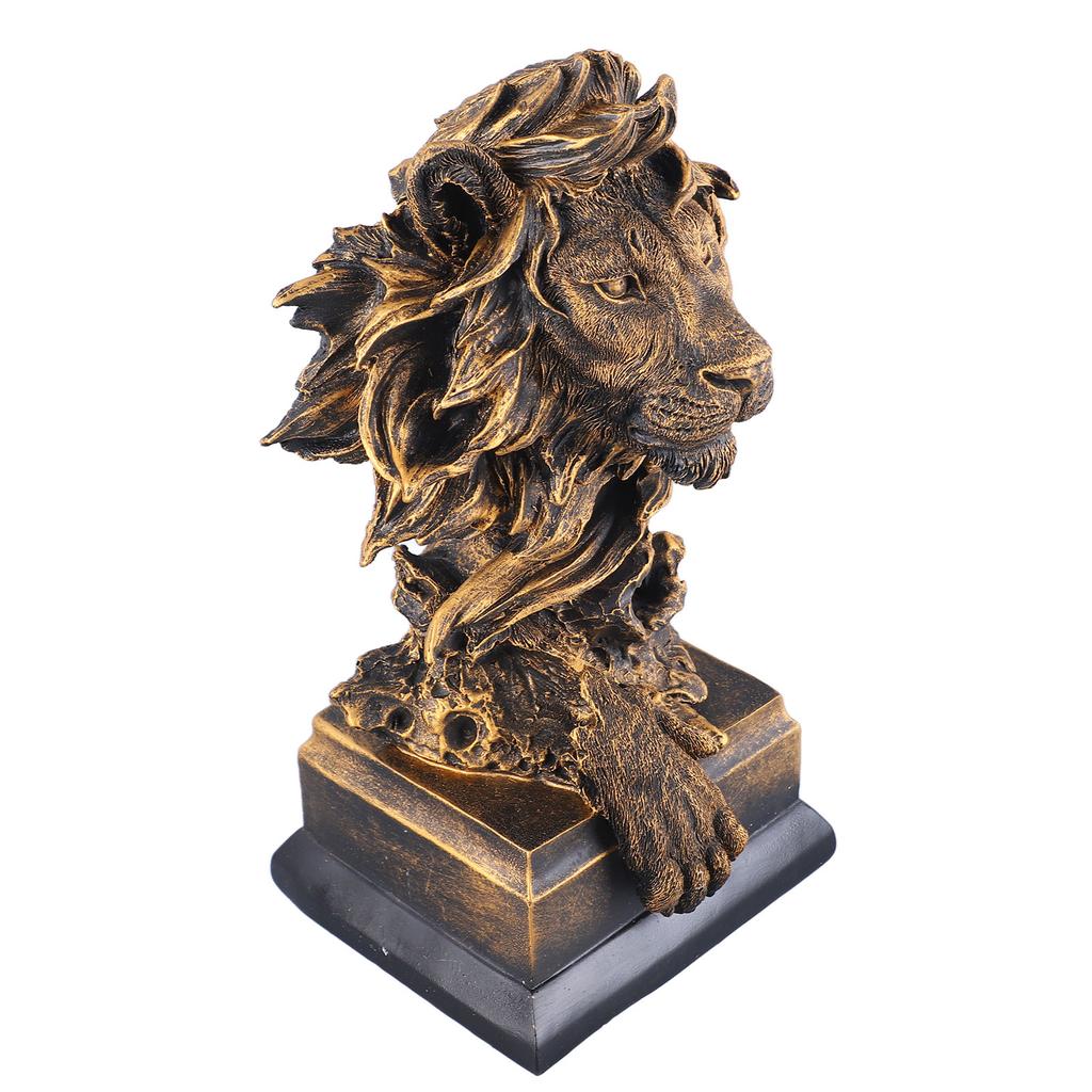 Lion Resin Statue Innovative Vintage Exquisite Lion Figure for Home Decoration Living Room Porch