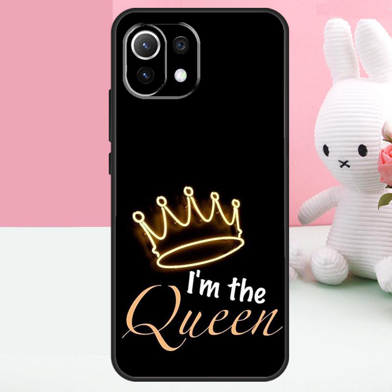 Cute King Queen Crown Case For Xiaomi 15 Ultra 14 13 15T 13T 14T Pro 17 Pro Max POCO F7 X7 Pro X5 X6 F5 F6 Funda