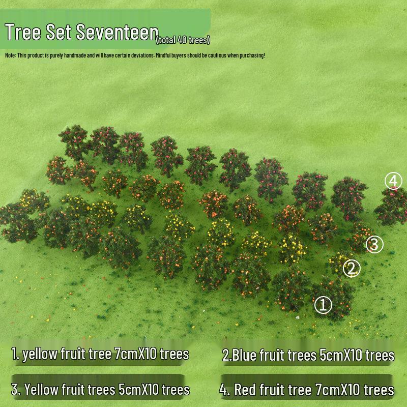Mini DIY Model Train Landscape Tree Set - Simulated Plastic Trees for Sand Table Crafting