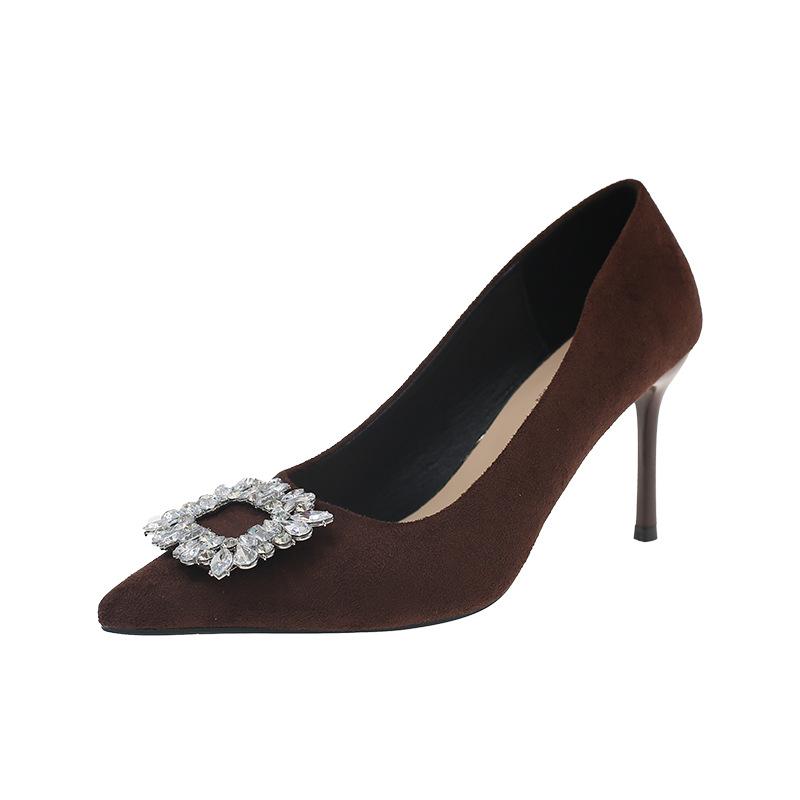 Large size pointed high heels thin heels 22 new elegant temperament beautiful commuting beautiful single shoes