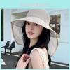 Polyester Wide Brim Sun Hat For Women Outdoor Uv Protection Summer Beach Travel