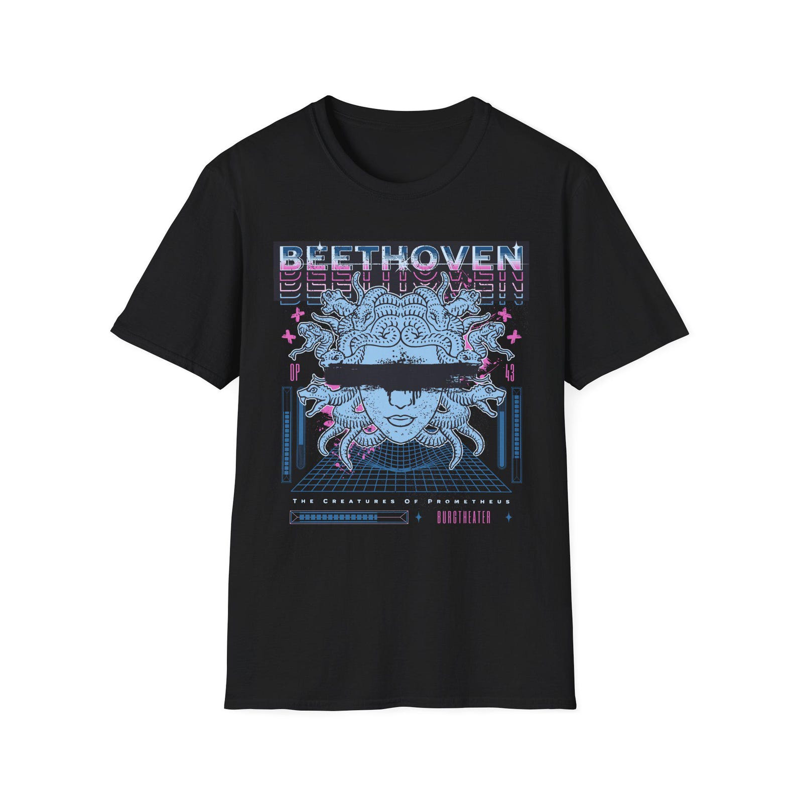 Beethoven Medusa Graphic Tee - Classical Music T-Shirt S