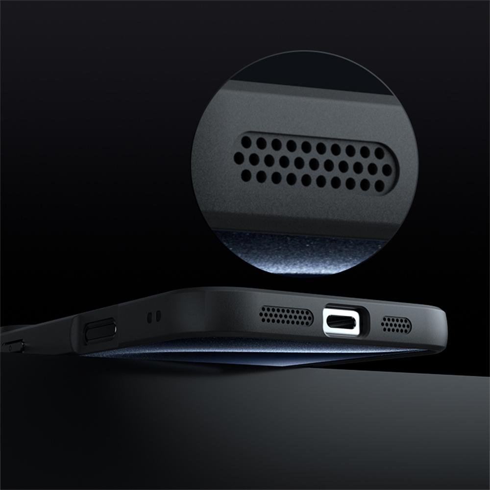 For iPhone 16 Case Skin-Touch TPU+PC Matte Phone Shell, Transparent Black