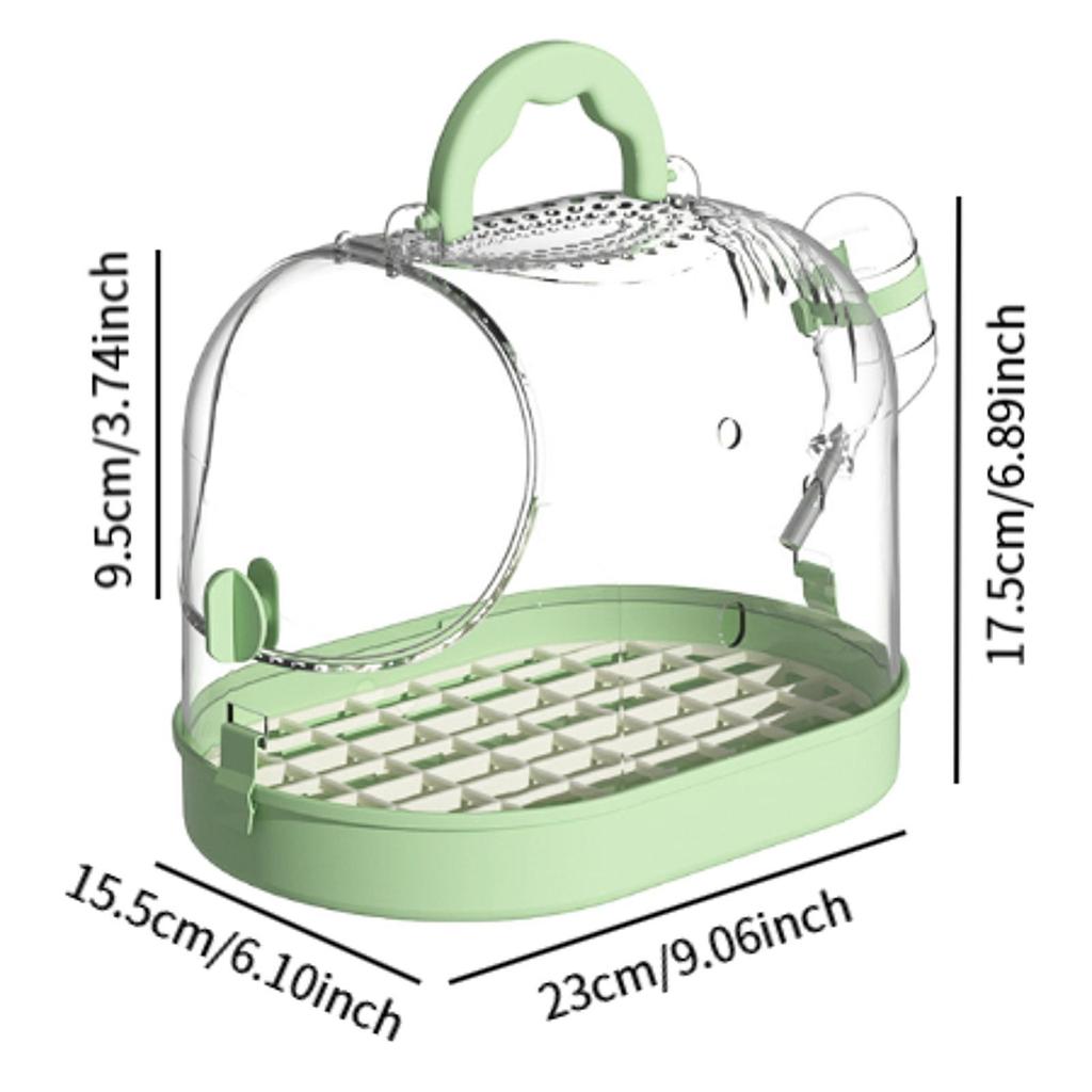 Travel Bird Cage Multipurpose Easy Carrying with Handle Visible Window Parrot
