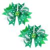 2pcs Irish Festival Bows Hair Clip Kids Hair Accessories Hair Decors for Children Designed for Comfort and Durability
