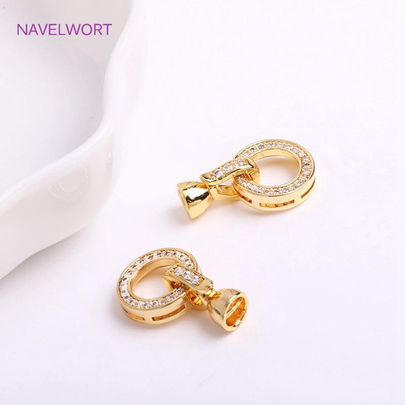 Trendy 18K Gold Plated Round Pearl Clasps Fastener For Bracelet Necklace Making Fittings,DIY Jewellery Making Supplies Wholesale