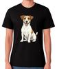 Jack Russell Terrier T-Shirt Cute Dog Sitting Portrait Unisex Tee
