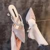 Fashion High Heels Pointed Toe Sandals for Women On Offer The Best 2025 Luxury Woman Shoes Sales Trend New Breathable Fashion Pvc Sandal