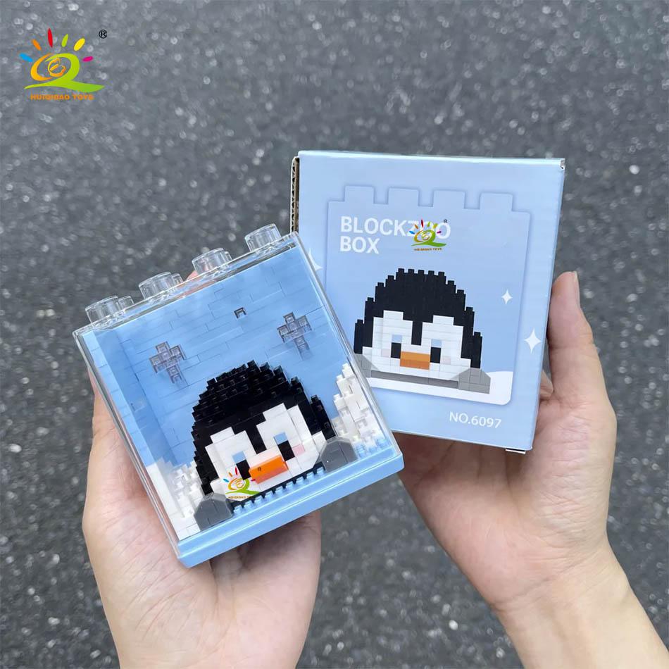Non-Toxic Cute Animal Micro Panda Model Building Block Kids Mini Pets With Display Box City Cartoon Animal Diamond Bricks Toys