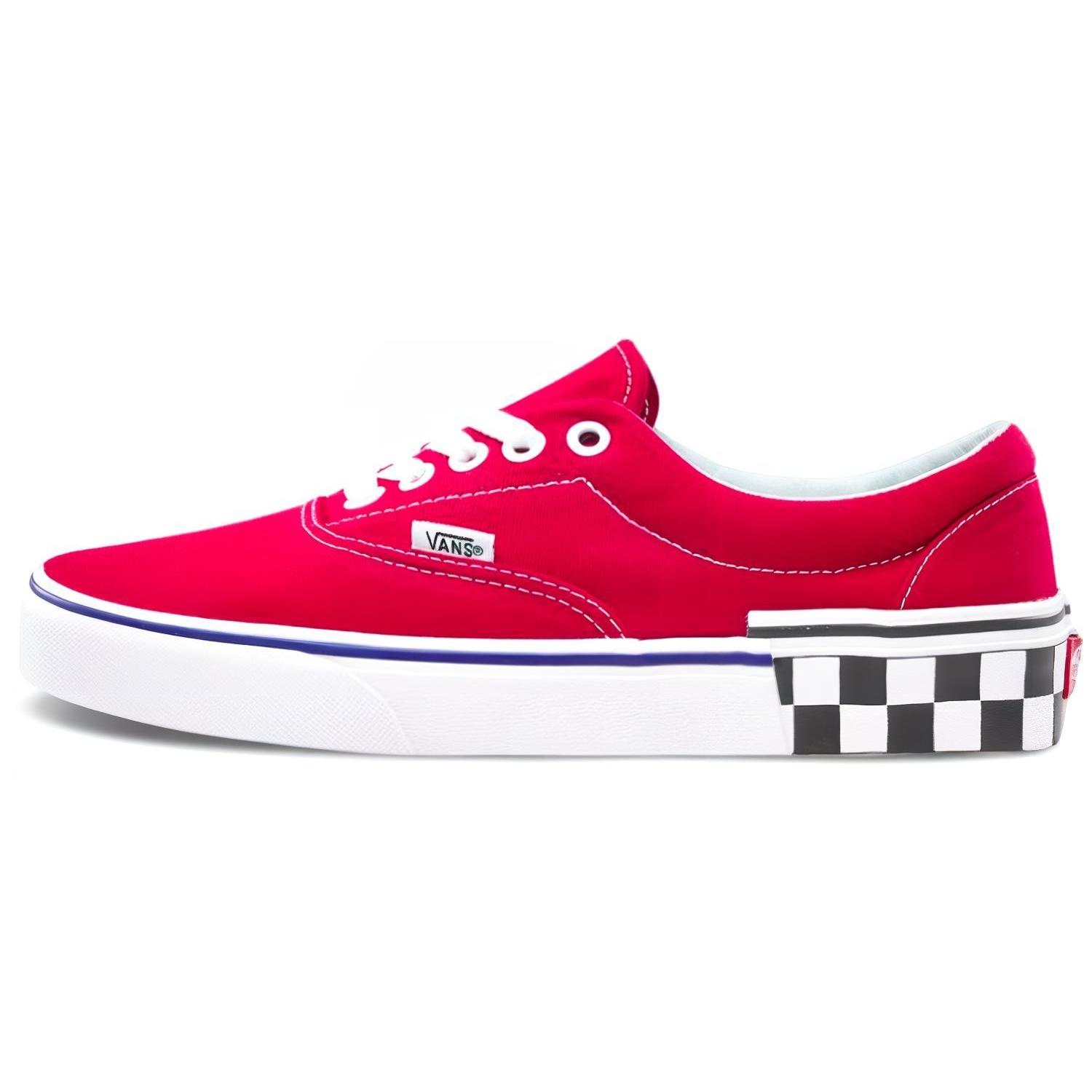 Vans Era Check Block - Tango Red Men s VN0A38FRVOR EU 42
