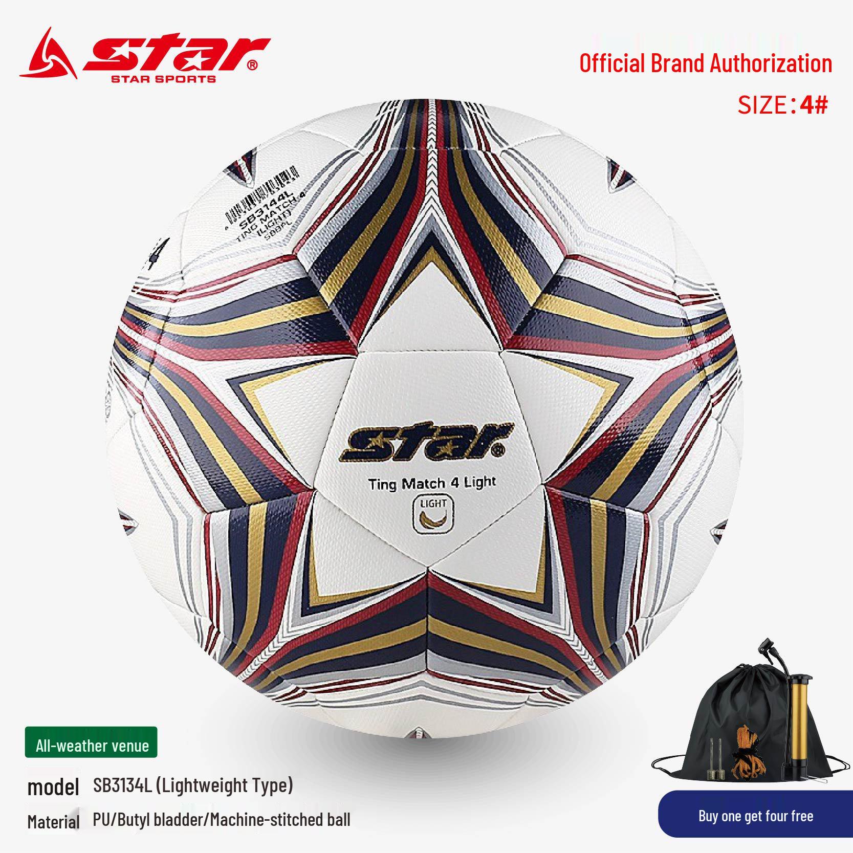 STAR Football SB3144L Lightweight Size 4 for Primary School Matches Select by Color Model