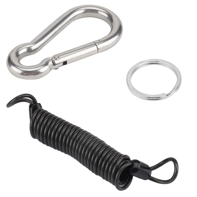 M8*80mm Safety Buckle Trailer Spring Breakaway Safety Rope RV Trailer Connector