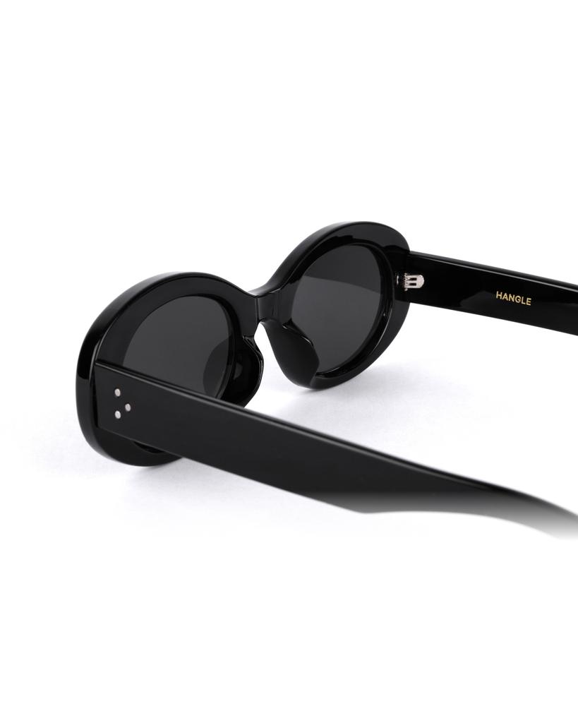 Hangeul Hangeul Sunglasses New Oval Black