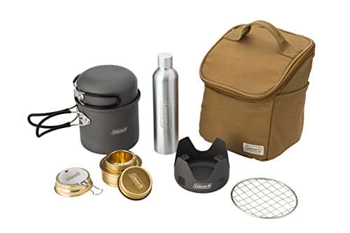 Coleman Compact Alcohol Burner & Cookware Set, Lightweight, with Carrying Case (2000038863)