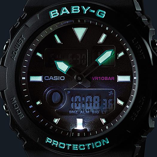 Casio Baby-G Women's Resin 100M Water Resistant Analog Shock Resistant Quartz Watch BAX-100-1A