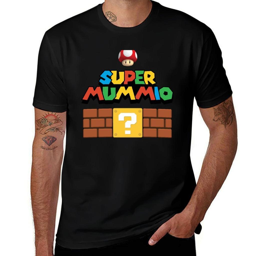 SUPER MUMMIO GAMER MUM T-Shirt Anime Tshirt Man T Shirts for Men Funny T Shirts Dark Humor T-Shirt