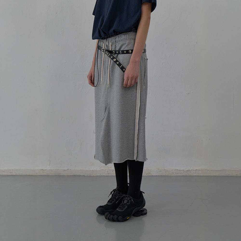 Lcdc Tm Raw Cut Detail Jersey Skirt (Melange Grey)
