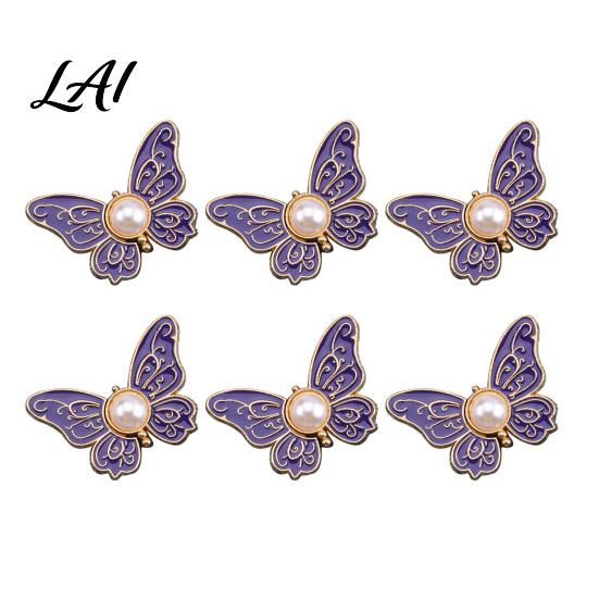 Butterfly Shape Button Pin Waist Tightener Pins No-Sew Pants Tighteners Removable Jeans Reducer Pins for Loose Skirts Dresses Stylish