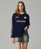 KITTY POTTERY Sporty Line Color Block Long Sleeve Tee Navy