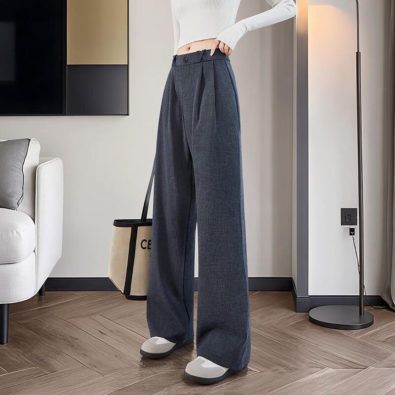 Shechi Women's Pleated High-Waist Straight-Leg Pants