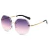 2024 Women's Crystal-Cut Polygon Sunglasses for Slimming Round Faces