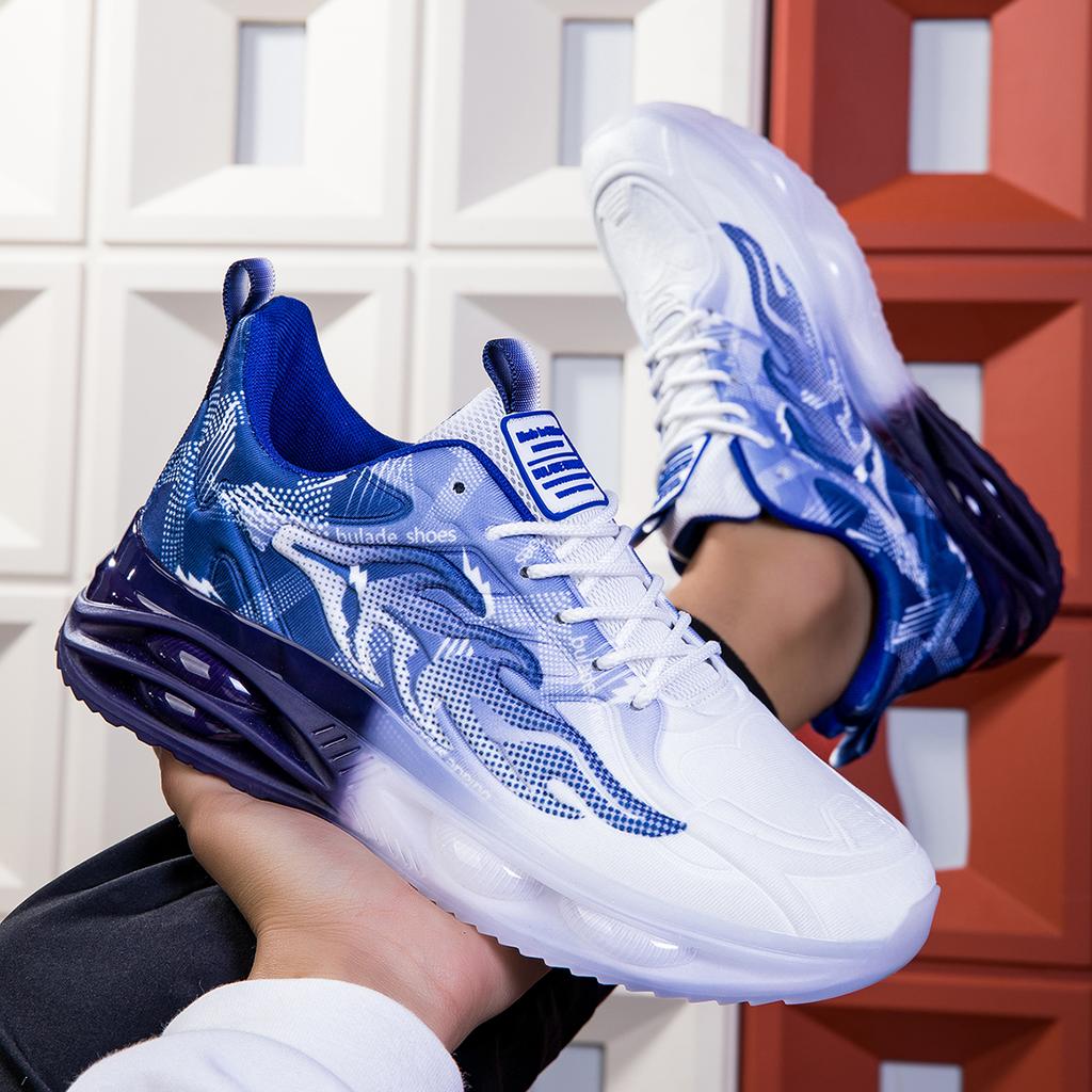 Men's Shoes Summer Trend Versatile Mesh Breathable Sports Shoes for Teenagers Casual Air Cushion Shock-absorbing Running Shoes