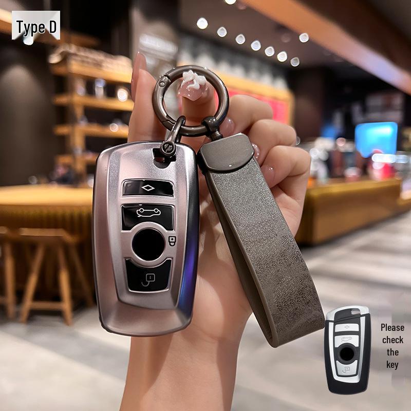 BMW Key Case for X3, X5, X1, New 3 Series, I3, 5 Series, 325li, 530, Ix3 with Gradient Shell Buckle.