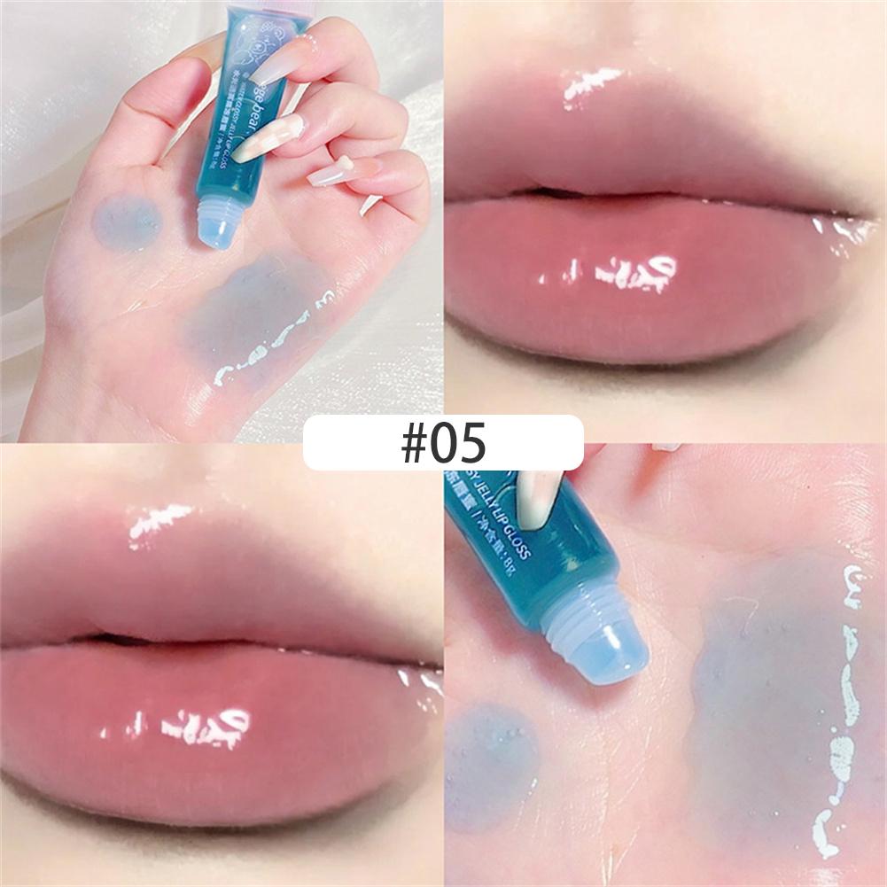 Jelly Lips Water Light Lip Oil Moisturizing Clear Lipgloss Glass Mirror Liquid Lip Balm Anti-Crack Care