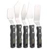 5pc Palette Knives Spatula Black Wood Handle Stainless Steel Oil Acrylic Paint Artist Knife