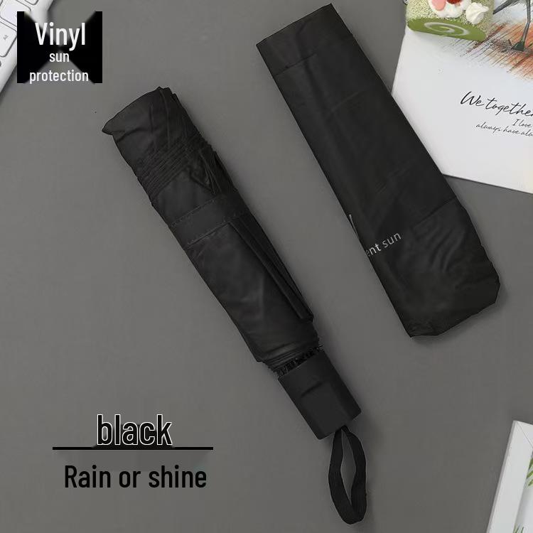 Ombrello Pieghevole Nero: Protezione Sole e Pioggia con Personalizzazione Logo